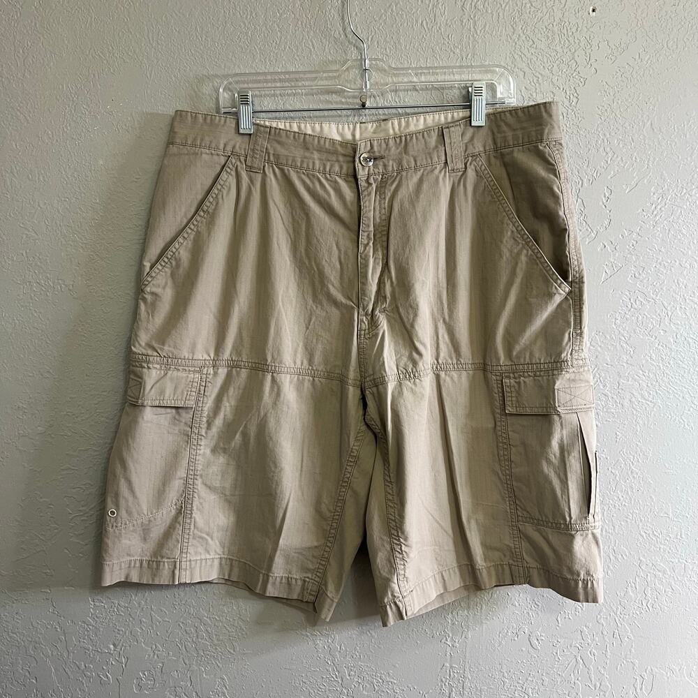 Vintage OP Ocean Pacific Shorts Men’s Sz 36 Tan Cargo Pockets Baggy‎ Y2K